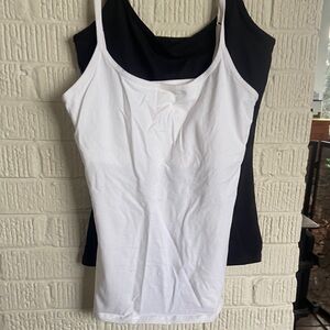 PACT Black and White Camisole Set